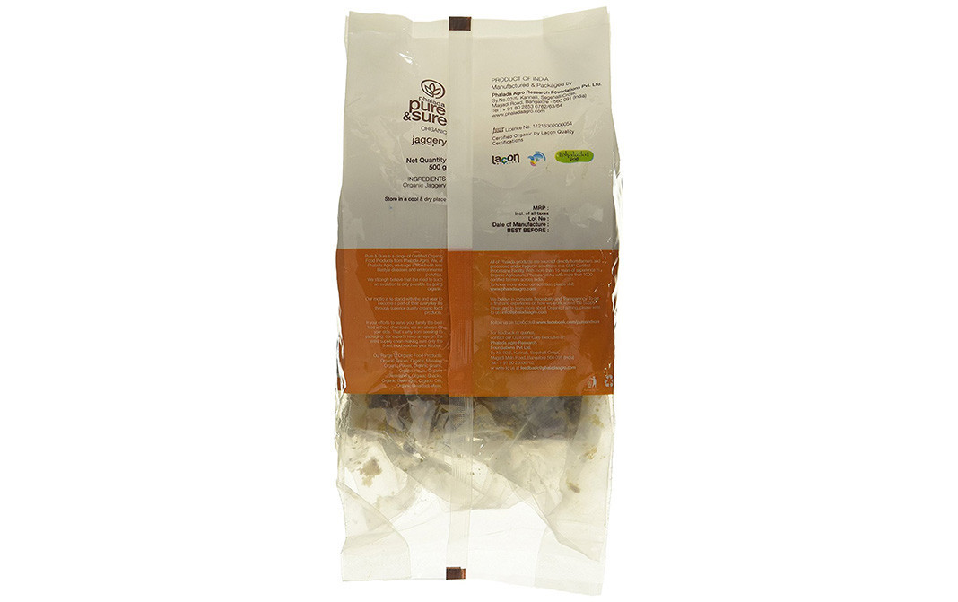 Pure & Sure Organic Jaggery    Pack  500 grams